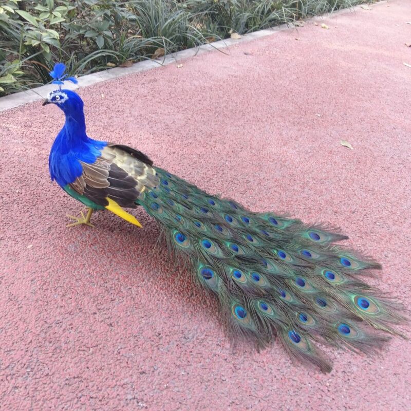 Nuevo Modelo de pavo real colorido de espuma y plumas, regalo de decoración de jardín, alrededor de 80cm, s2254