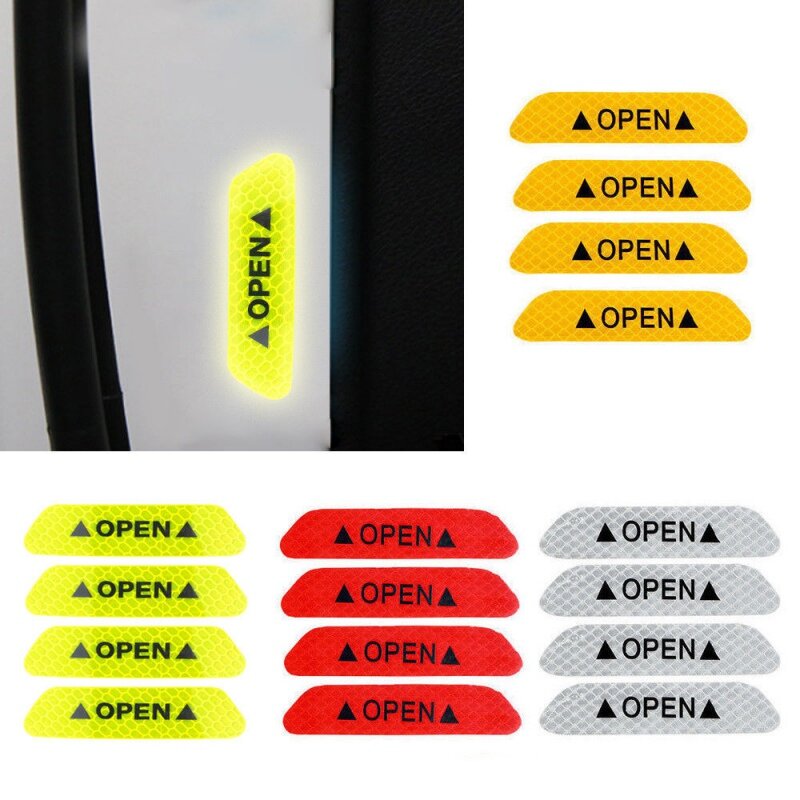 Tiras reflectantes para coche, pegatinas de advertencia para Citroen C4 C5 C3 Picasso Xsara Berlingo Saxo C2 C1 C4L DS3 Xantia DS4 C8, 4 unids/set