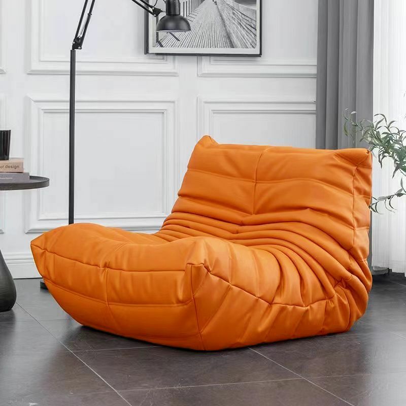 Canapé paresseux moderne pour chambre à coucher, tissu technologique, petite unité, salon, chaise de loisirs, filet rouge, pilier anthracite