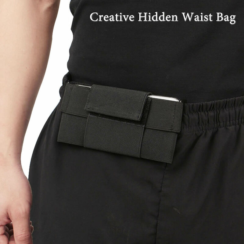 Criativo Mini Saco De Cintura Segura Escondida, Pacote De Fanny Invisível, Compartimento De Armazenamento, Recipiente Seguro para Corrida Ao Ar Livre