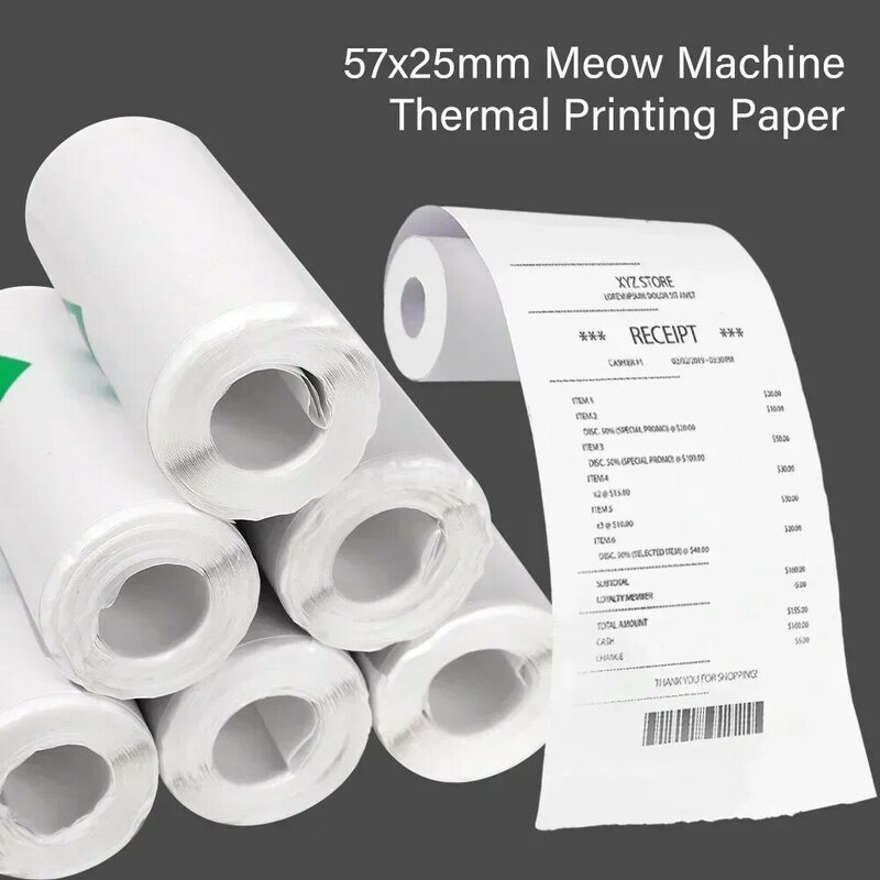 1/3/5 Rolls Mini Printer Thermal Paper Label Sticker Self-adhesive Thermal Printing Paper Inkless Printing for Photo Picture