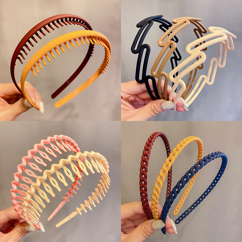 Diadema ondulada de resina que combina con todo para mujer y niña, accesorios para el cabello, novedad de 2023