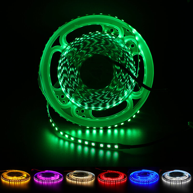 Impermeável LED Strip Lights, fita LED flexível, diodo branco, branco quente, vermelho, verde, azul, 60LEDs, m, 120Leds/m, 12V, SMD2835