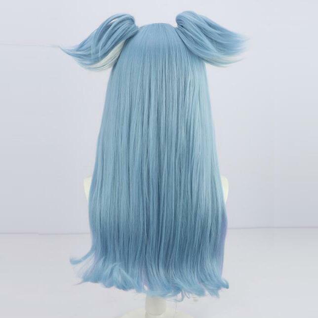 Парик Elira Pendora из синтетического волокна для косплея, голубой, серый, синий, длинный, с короткими волосами