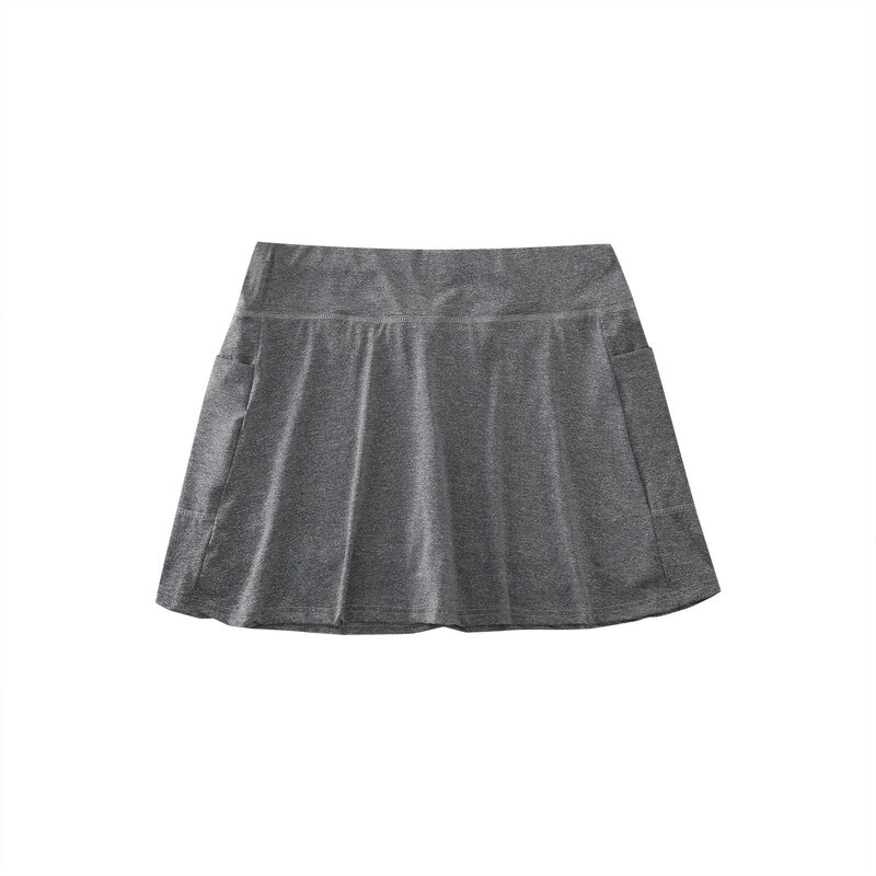Falda interior de pantalón corto con bolsillos para mujer, falda deportiva elástica para tenis, atuendos deportivos vibrantes para niñas, 2024, novedad de 2024