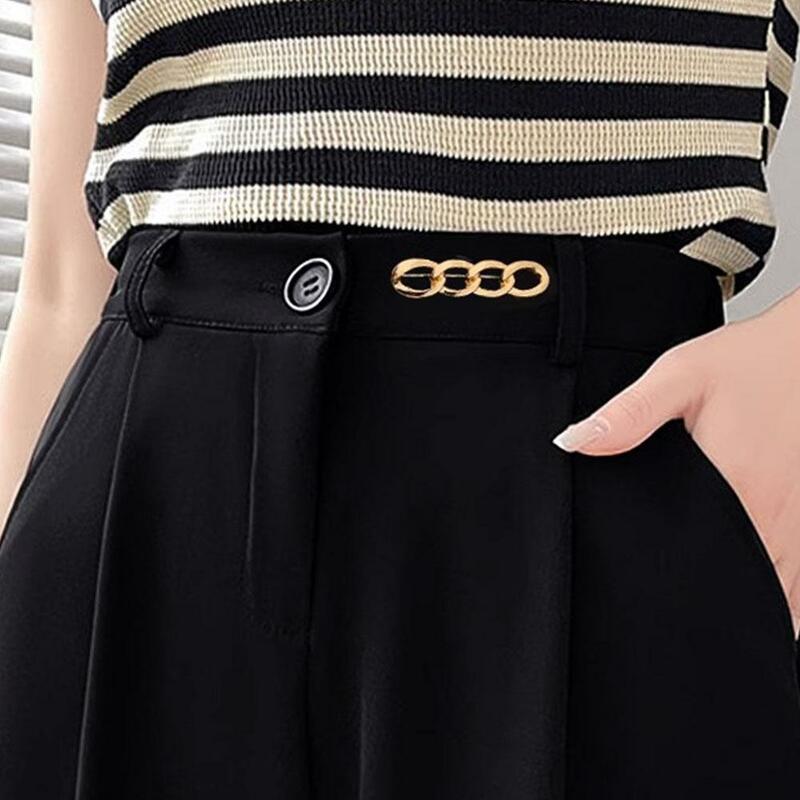 Detachable Metal Pins Fastener Pants Pin Retractable Button Sewing-free Buckles For Jeans Perfect Fit Reduce Waist G9a1