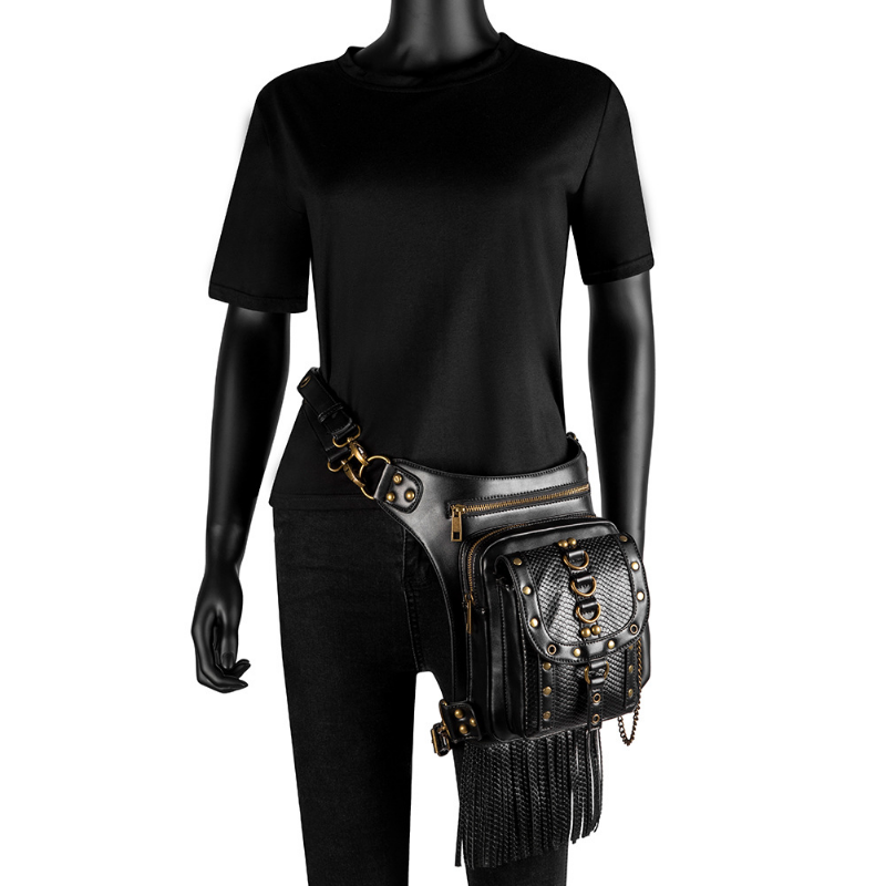 Женская поясная сумка Chikage в европейском стиле Y2K, винтажная Индивидуальная сумка через плечо в стиле стимпанк, вместительная поясная сумка через плечо