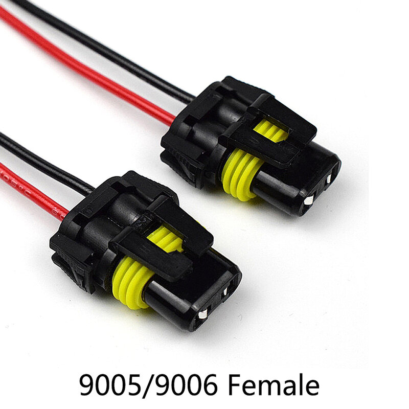 NHAUTP 4 buah 9005 9006 steker betina HB3 HB4 soket adaptor Harness kabel ekstensi konektor