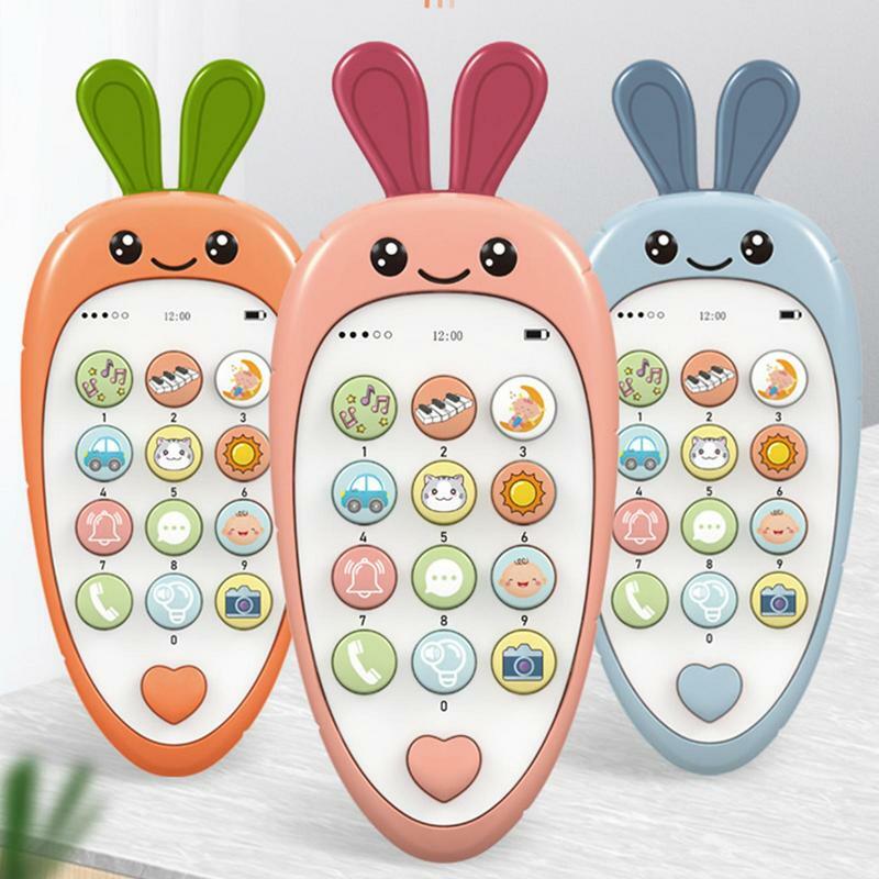 Téléphone musical coloré TeWindsor pour enfants, jouet de téléphone portable électronique pour tout-petits, machine d'apprentissage précoce, cadeau