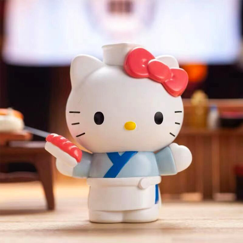 Sanrio-figura de acción decorativa de Hello Kitty Townlet, Pochacco, Pochacco, Cinnamoroll, Kuromi, Serie de melodía, regalos artísticos
