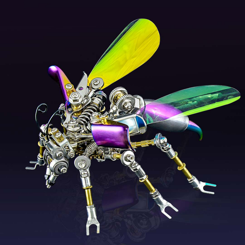 3D Puzzles Firefly  Model Kit DIY Metal Assembly Mechanical lnsect Animals Wasp Toy For Kids Adults Gift Home