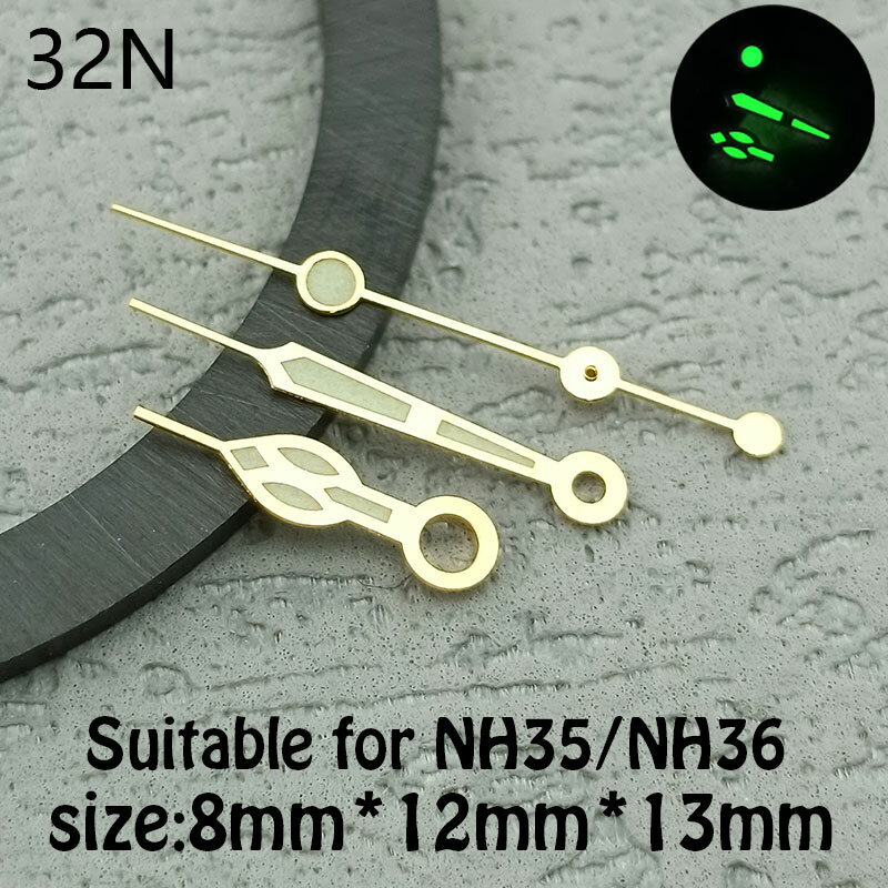 Watch Pointer NH35 Hands Pointer Watch Hands Green Super Luminous Suitable For NH34 NH35 NH36 NH70 NHMovement Watch Accessories