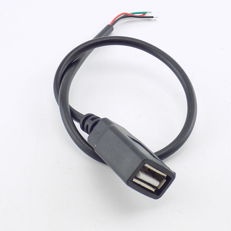 Cable de extensión de datos Micro USB hembra de un solo cabezal, Cable de 4 pines, adaptador de fuente de alimentación, carga para conector de PC H10, 0,3/1/2M