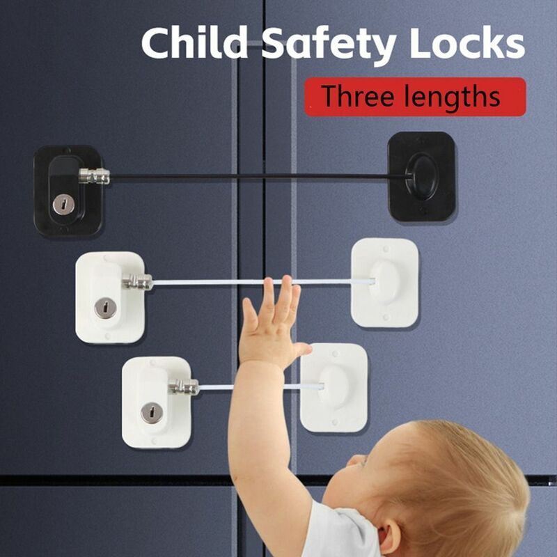معدات حماية بلاستيكية متعددة الأغراض للأطفال ، قفل النافذة ، واقي الأمان ، أقفال السلامة ، قفل درج أحادي اللون