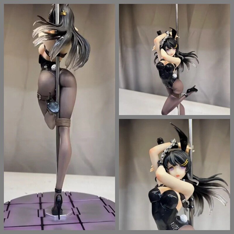 Sakurajima Mai Sexy Bunny Girl Handles Amovible Pole, Figurine d'anime, Collection Model Butter Toys, Cadeau, 35cm