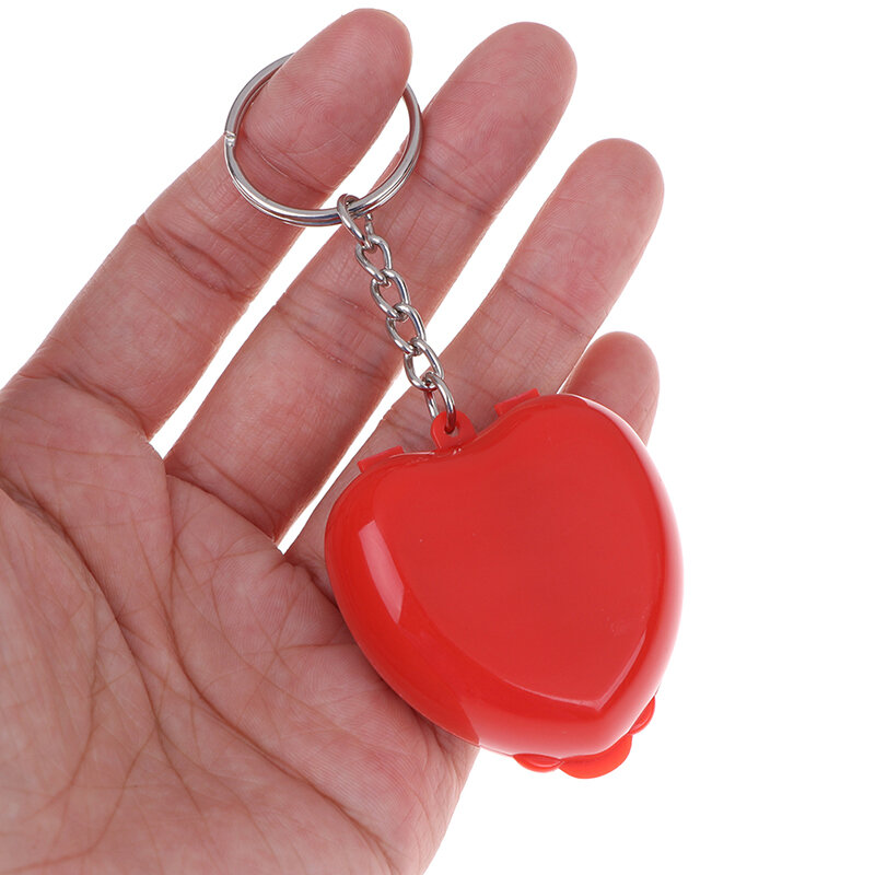 1Pc CPR Gesicht Schild Für Beatmungs Keychain Herz Form Erste Hilfe Rettungs Kit