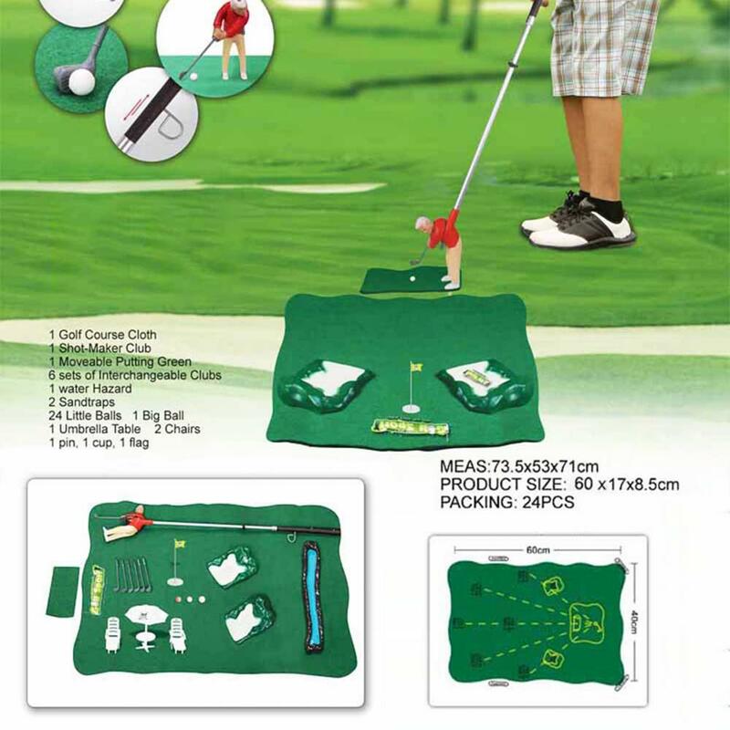 Mini-golfe conjunto de prática profissional, brinquedo esportivo infantil, prática do clube, jogos indoor