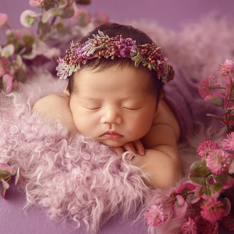 Pasgeboren Rekwisieten Voor Fotografie 100% Wollen Matten Fotoshoot Achtergrond Hoofdbloem Stretch Pasgeboren Inbakeren Wrap Fotoshoot Rekwisieten