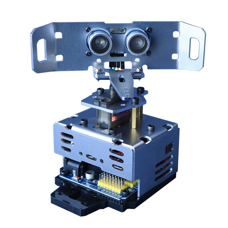 Metalowy Radar ultradźwiękowy z 1.8 ekranem LCD Maker Nano programowalny rozrusznik Robot zestaw do Arduino DIY zestaw do detektora ultradźwiękowego