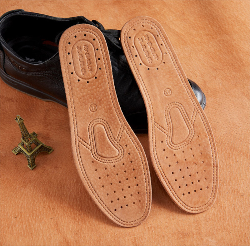 1 para prawdziwej skóry wkładki do butów mężczyzn kobiet wygodny dezodorant oddychający casualowe stopy wysokiej jakości podeszwa do butów