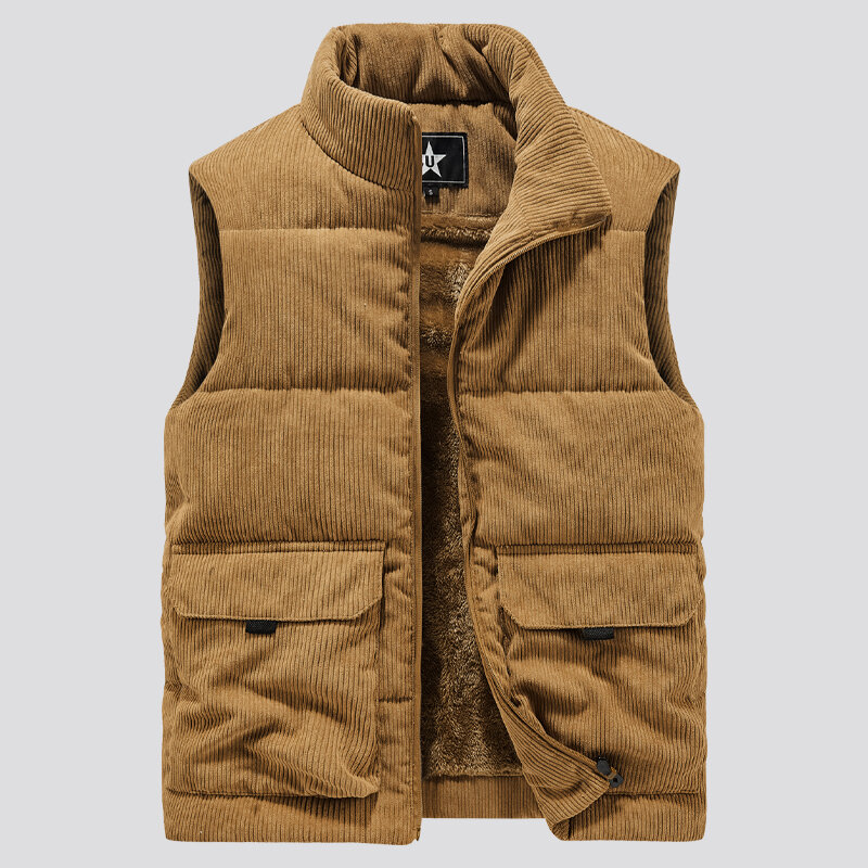 Chaleco de lana acolchado de algodón para hombre, ropa sin mangas, cálida, 6XL talla grande, moda de invierno