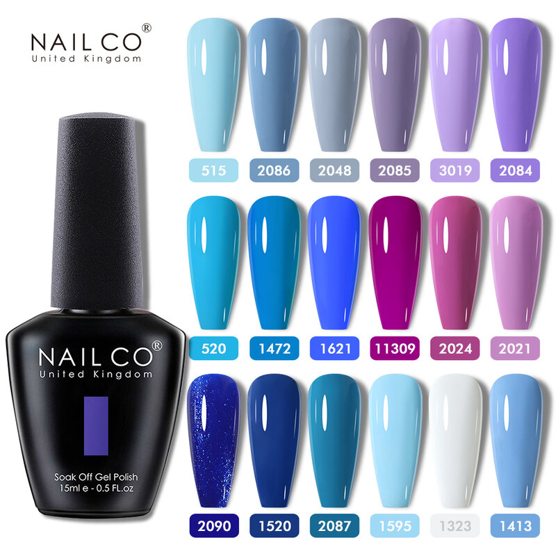 NAILCO 15ml Bule UV Gel Nail Varnish Manicure Pink Gellak Design Lacquer Purple Colors Series Lakiery Hybrydowe Vernis Nails Art