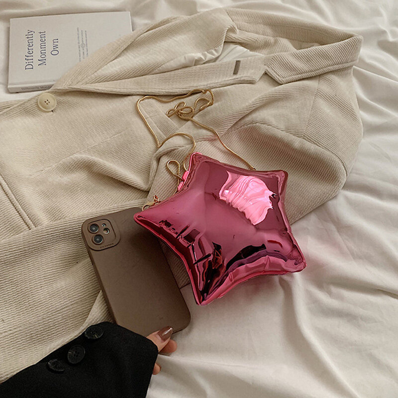 Bonbon farbe fünfzackige Stern Umhängetasche Luxus Designer Umhängetaschen für Frau Acryl Box Tasche Handtasche Clip Abend Clutch