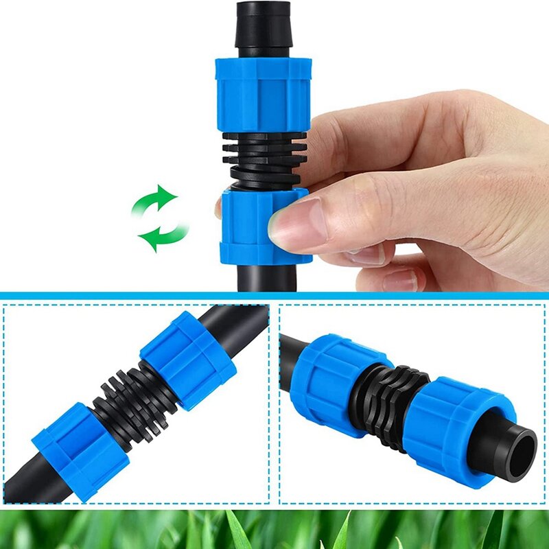 Acoplamentos de Irrigação por Gotejamento, Conector Universal, Conexões de Tubulação, Compatível com 16-17mm Drip Tape, 1/2 ", 36 Pcs