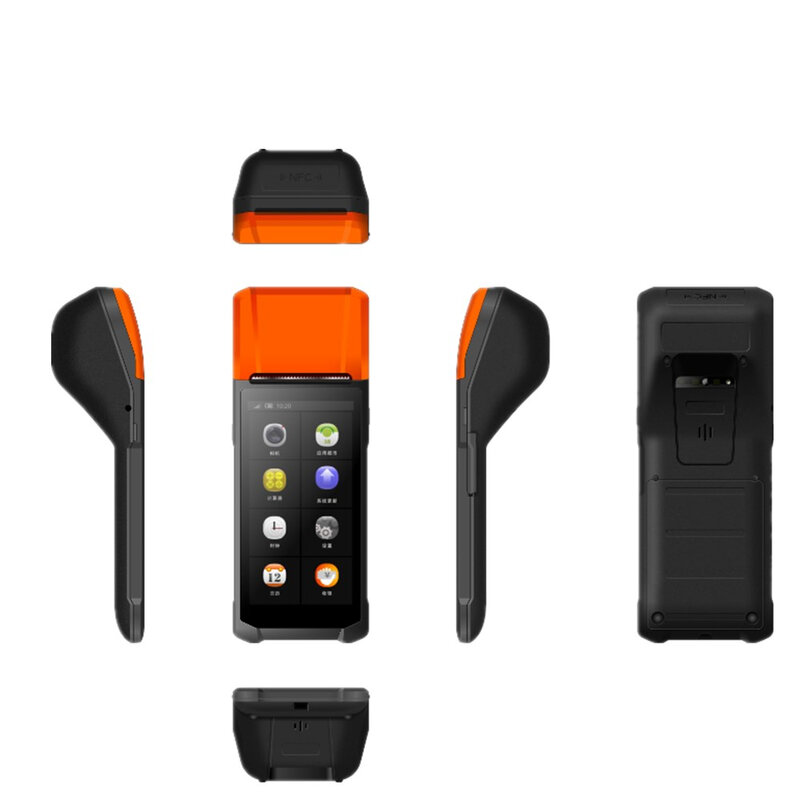 Jepod JP-Q005 android 3g/4g 2g + 16g mobile pos system barcode leser terminal handheld pdas mit eingebettetem drucker