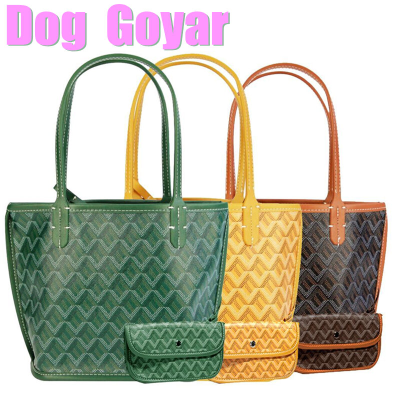 Hund Goyar Tasche eine kleine Tasche eine Schulter Handtasche große Kapazität Schulter Einkaufstasche Mumie Einkaufstasche Doppelseiten Leder Mini