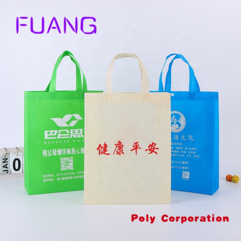 Borsa Non tessuta personalizzata personalizzata all'ingrosso borsa promozionale riutilizzabile in tessuto Non tessuto Shopping Tote bag con Logo