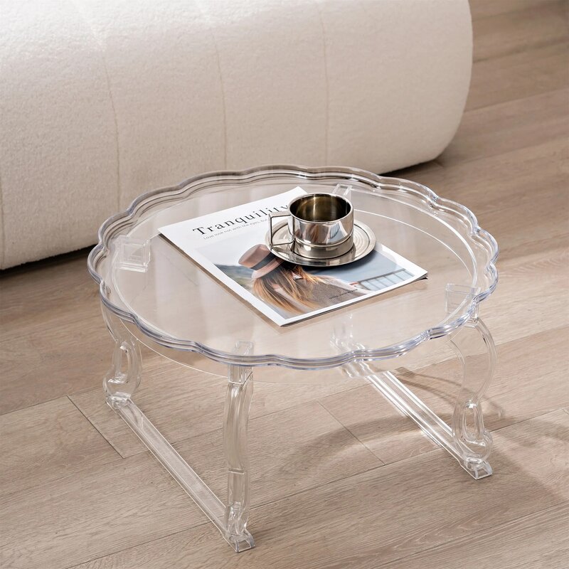 Акриловый Маленький журнальный столик, модный боковой столик в гостиной, популярный в Интернете скандинавский диван, боковой столик