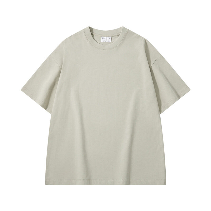 Sycpman 300 Gramm 10,58 Unzen übergroße lose schwere Baumwolle einfarbig Drop Shoulder Kurzarm T-Shirt Männer für den Sommer