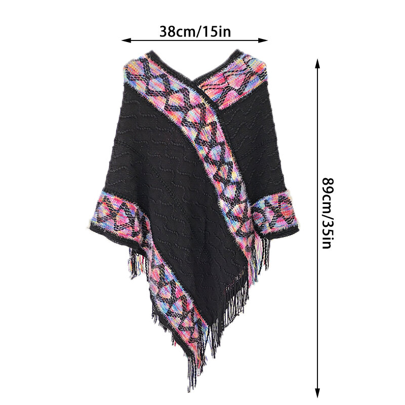 1 шт. винтажная разноцветная волнистая полосатая вязаная шаль для путешествий геометрический узор Бохо элегантный универсальный стильный
