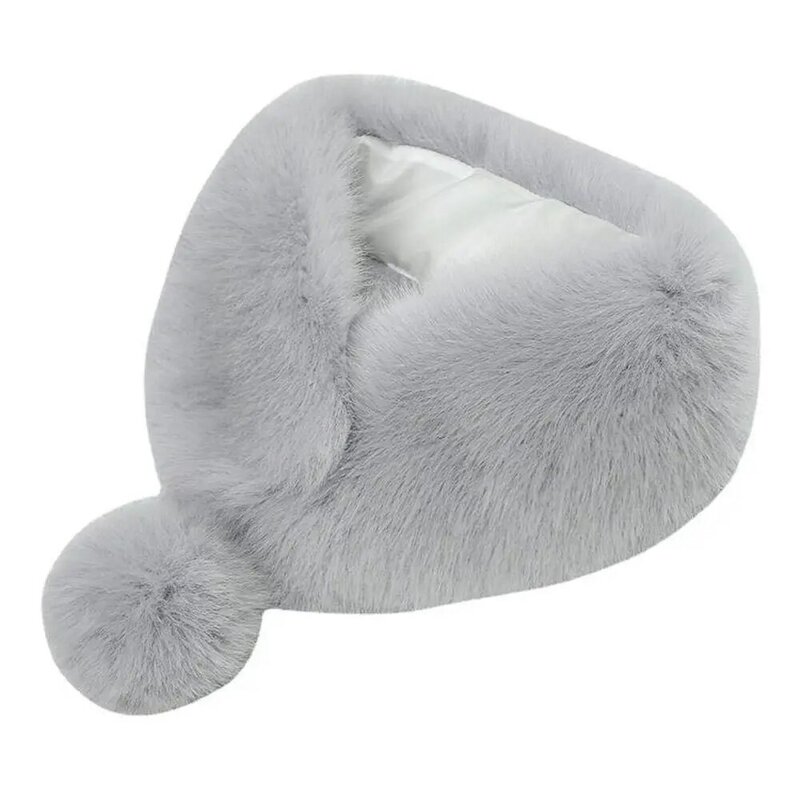ฤดูหนาว Thicken Warm Soft ขนสัตว์ประดิษฐ์ Bib เลียนแบบผ้าพันคอขนเฟอร์กับ Pompom ผู้หญิงผ้าพันคอขนสัตว์