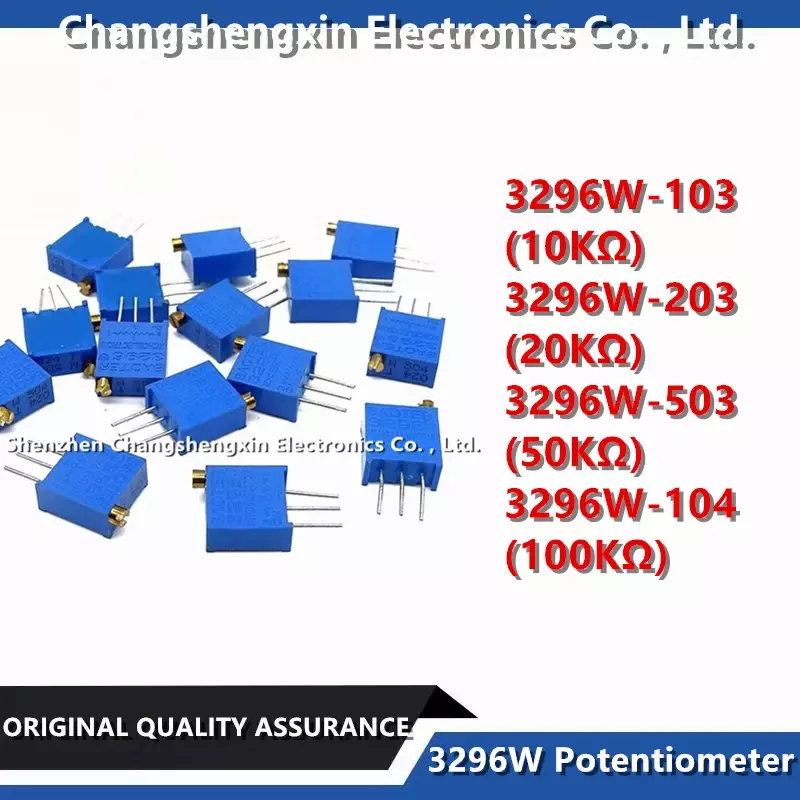 10PCS 3296W-103 3296W-203 3296W-503 3296W-104 multi turn precision adjustable resistor potentiometer 10KΩ 20KΩ 50KΩ 100KΩ