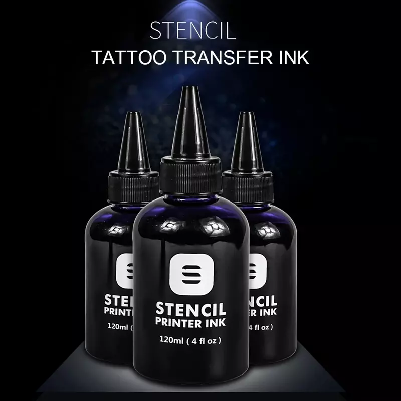 Tinta de impresora de plantillas de tatuaje, accesorios para tatuajes, 1/2 piezas, 120ml, 4oz, papel de calco de transferencia, A4, inyección de tinta
