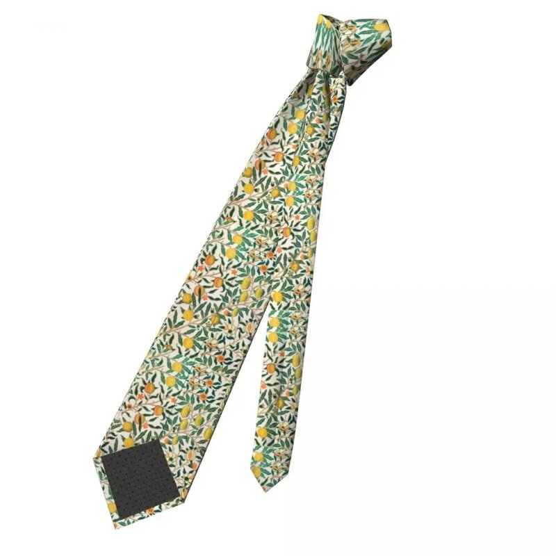 Customized William Morris Pattern Fruits Ties Men Classic Textile Pattern Silk Wedding Neckties