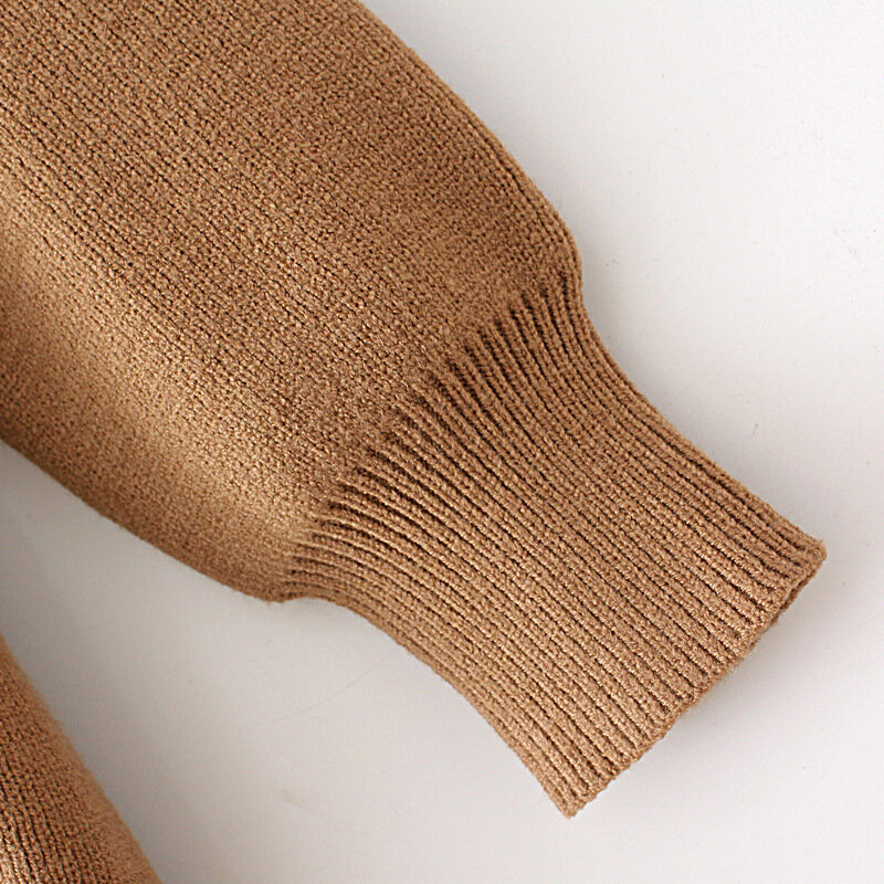 4XL Plus Size Cardigan lavorato a maglia donna autunno stile semplice colore puro maglioni con cappuccio moda manica lunga curve maglione cappotto