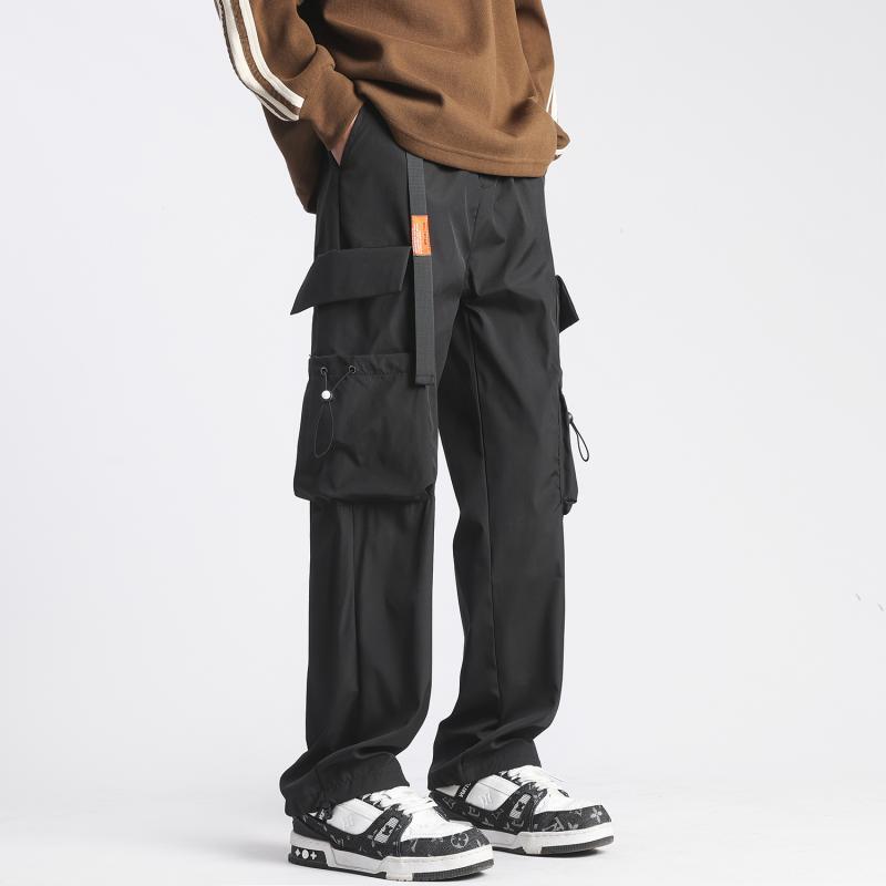 2023 New Waterproof Rush Pants Men's Casual Solid Color Trend Cargo Pants Casual Fashion Versatile Loose Korean Pants 5Xl