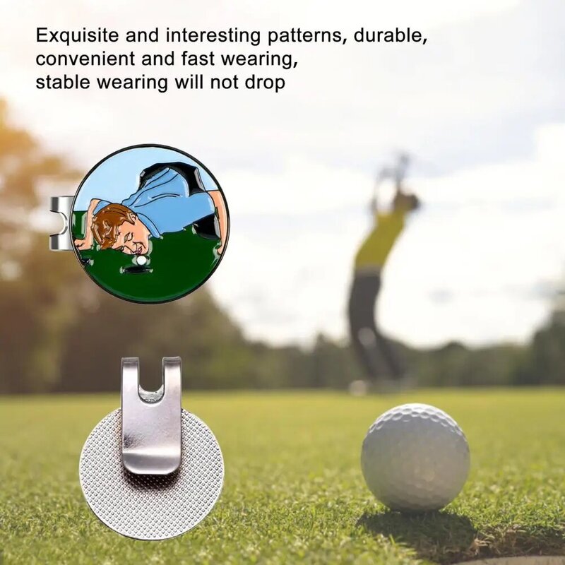 Golfball Position Markierung kompakte Größe Golf Marker Werkzeug Golfball Position Marker mit Hutclip
