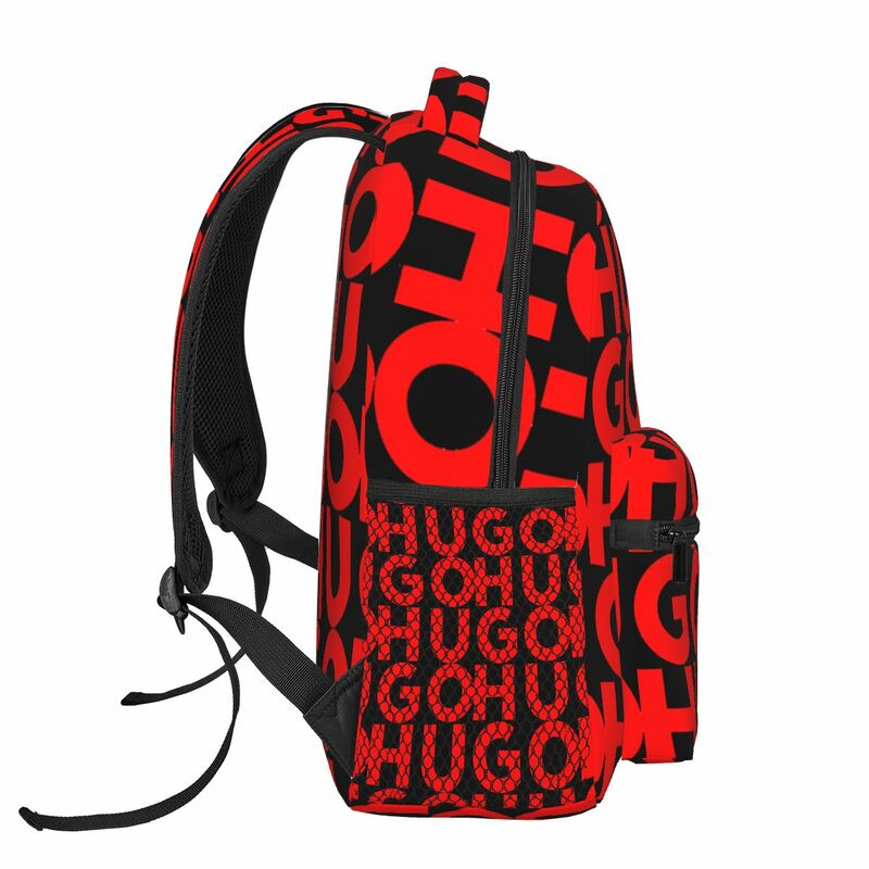 Hugo Logo Casual Backpack Unisex Students Leisure Travel Computer Backpack