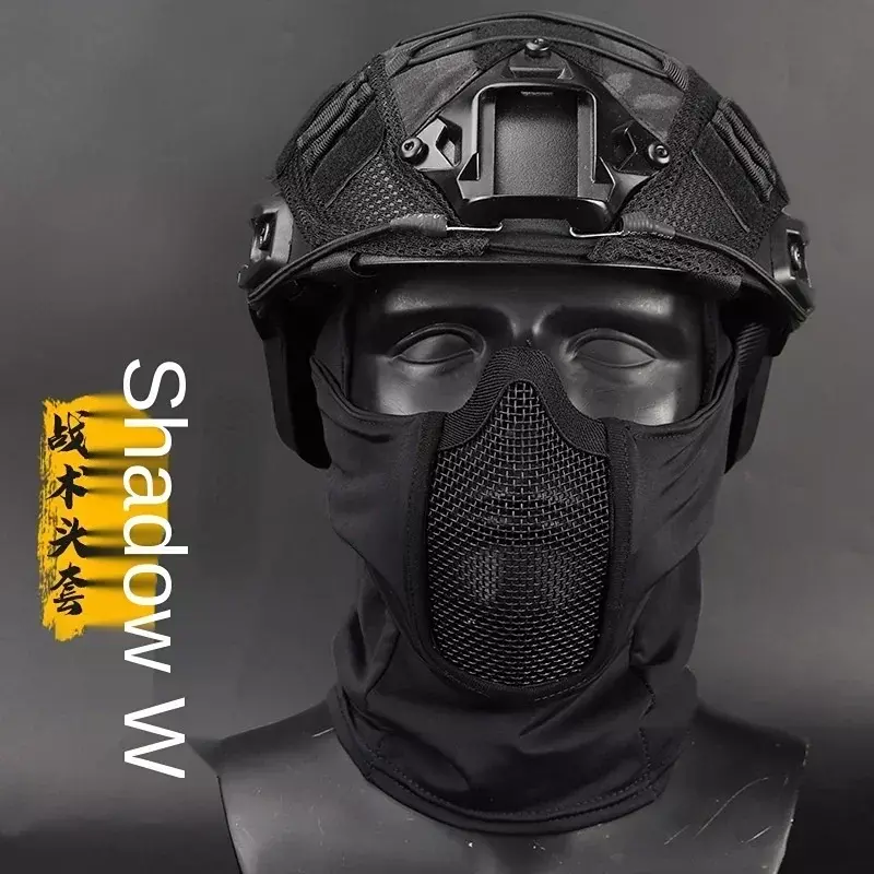 ARM NEXT-Masque facial complet, casquette de cagoule, moto, armée, airsoft, paintball, équipement de sauna, maille métallique, masque de protection de chasse