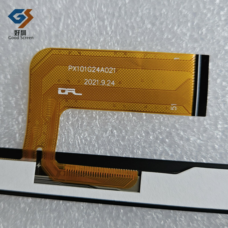 กระจก2.5D สีดำ p/n PX101G24A021 capacitive เซ็นเซอร์ดิจิไทเซอร์หน้าจอสัมผัสหน้าจอโทรศัพท์ภายนอก P25T แท็บแผ่น51Pin เท่านั้น