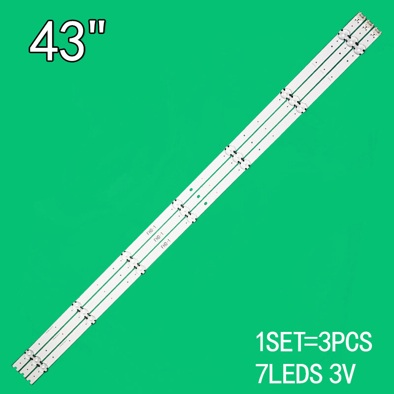 Untuk 3 buah Strip lampu latar LED Bar TV untuk LIG 43 "CSP 43 43" V16 ART3 2550Rev2.1 43LW340C LG43LW340H 43LH604V 43LH604V