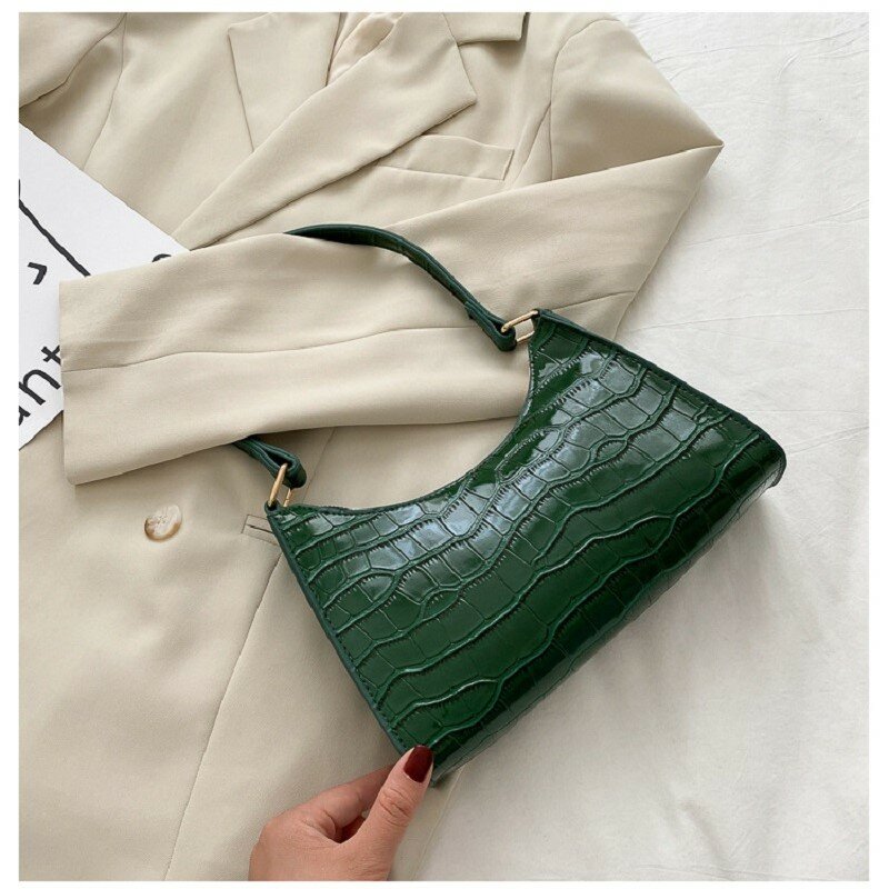 Fashion Exquisite Shopping Bag Retro Casual Women Totes Shoulder Bags Female Leather Solid Color Chain Handbag