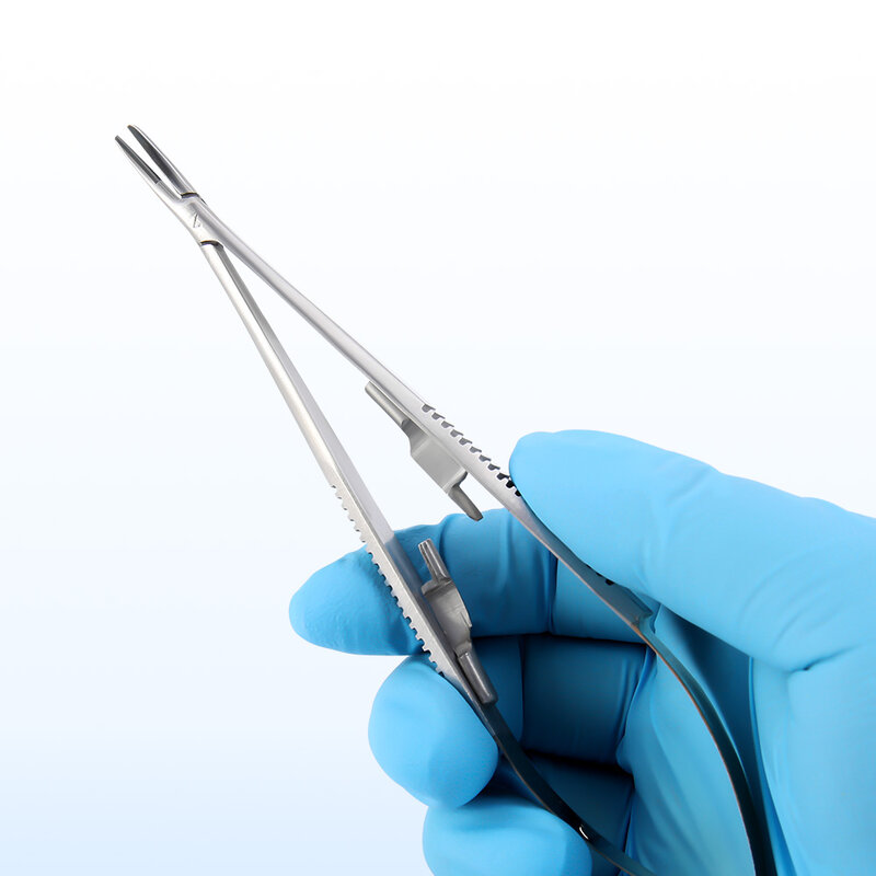 Azdent porta aghi Castroviejo dritti/curvi con serratura 14cm/16cm pinza per aghi pinzette pinze dentali microchirurgia