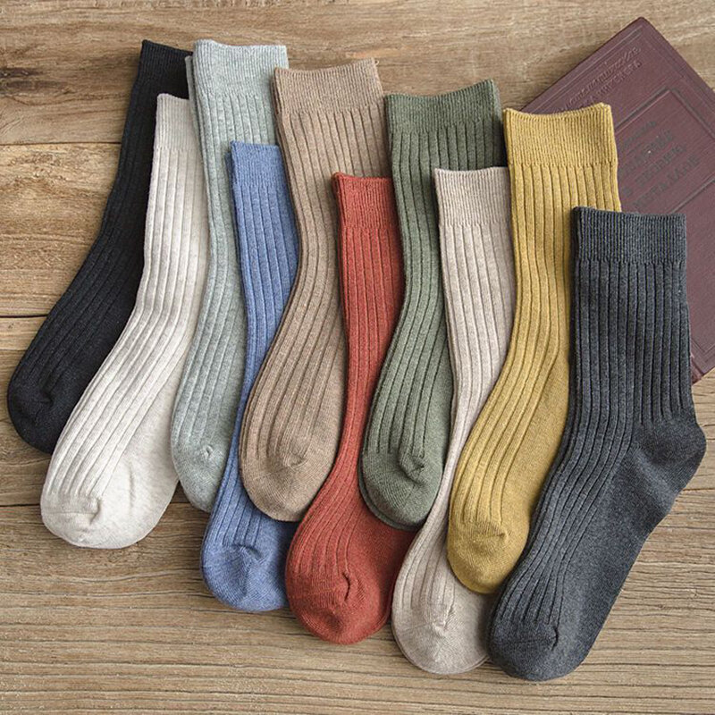 Halten Sie warm und kalt im Freien Baumwolle gestrickt bequeme lose Baumwoll strick socken für Damen Socken