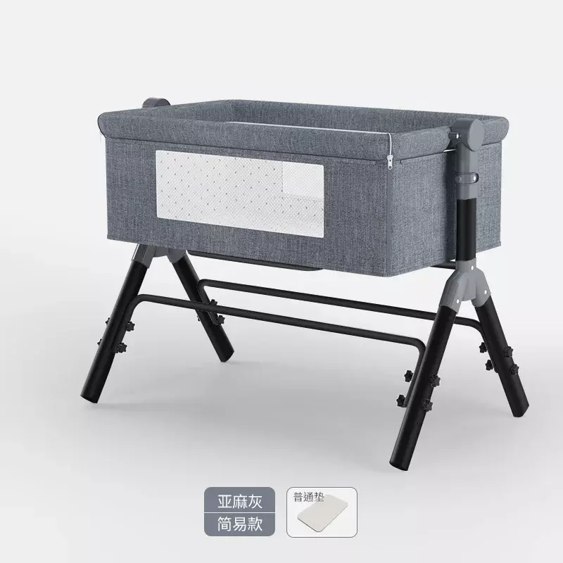 Cama de empalme para cuna de bebé, cuna multifuncional móvil y plegable, cama de cabecera para recién nacido