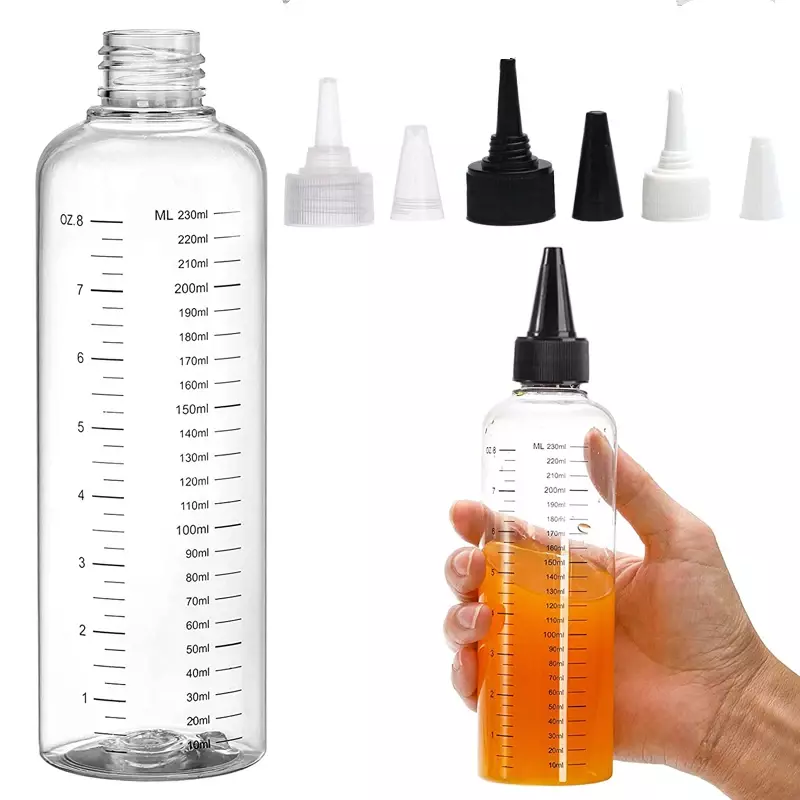 50 Stück 30ml/60ml/120ml/250ml/ml leerer Kunststoff-Quetsch flaschen behälter für Tätowierung stinte Farbpigment mit Kappen